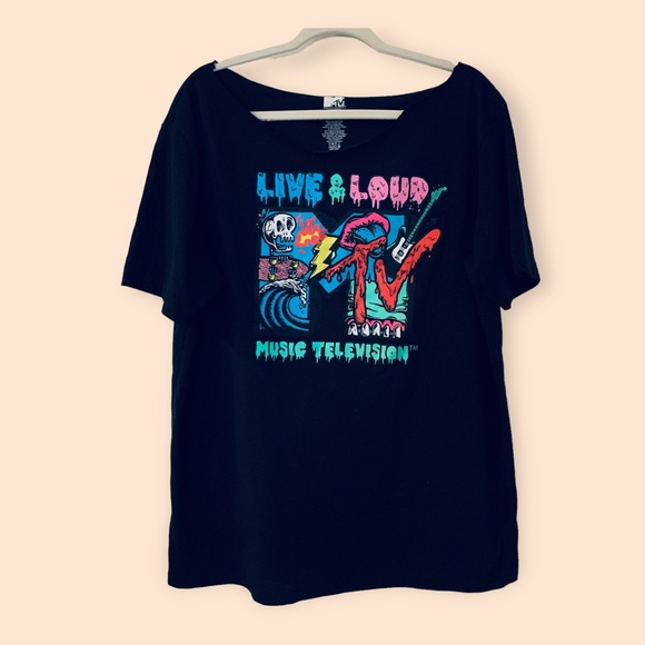 MTV Tops - MTV | live & loud music television tshirt size XL